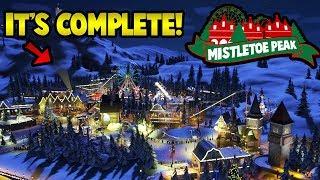 Mistletoe Peak - IT'S FINISHED! Park Tour Video | Planet Coaster Christmas