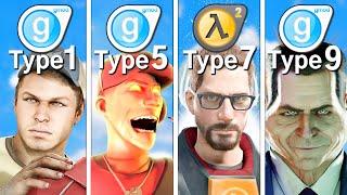 16 Types of Garry's Mod Players