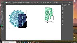 Design Patterned Letters with Adobe Illustrator - Mandala - Filled Letter - Easy Tutorial