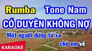 Karaoke Có Duyên Không Nợ Tone Nam Rumba Nhạc Sống | Nhan KTV