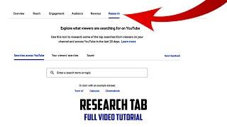 Research Tab on YouTube Explained Complete Tutorial Step-by-Step