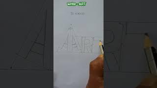 write - ART easily | art calligraphy #shorts