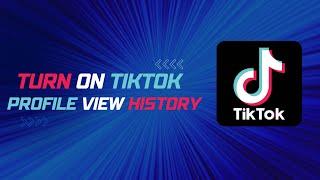 TikTok turn on profile view history | TikTok profile views