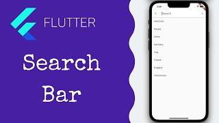 Flutter: Search Bar