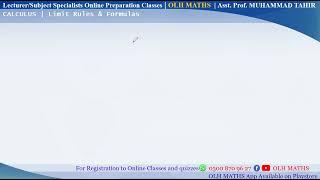 Limit Rules and Formulae Part-1| Limit and Continuity | Calculus | Lecturer Maths Online | OLH Maths