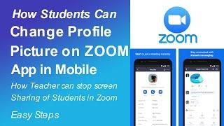 How students can Change Profile Pic on Zoom App Mobile