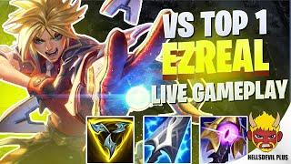 Playing Ezreal Vs Top 1 Sovereign Player - Wild Rift HellsDevil Plus Gameplay