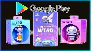 Google Play X Discord Nitro 6 MONTHS FREE NITRO [Digital Code] 2023