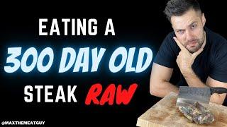 Eating a 300 DAY Old Steak RAW #shorts