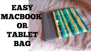 Simple Tablet bag,Laptop bag,Macbook bag,cutting and Sewing,very Beginner Friendly