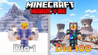 SOBREVIVí 100 DÍAS en UN MUNDO DE MONTAÑAS DE NIEVE en MINECRAFT HARDCORE