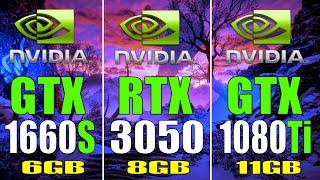 GTX 1660 SUPER vs RTX 3050 vs GTX 1080Ti  || 7 PC GAMES BENCHMARK TEST ||