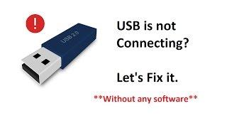 How to fix usb not showing up , Easy method to show usb not recognized connecting detected to pc