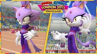 Mario & Sonic at the London 2012 Olympic Games (Wii) 4K | All Events (Blaze gameplay)