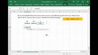 How to Calculate the Interest Rate (=RATE) in MS Excel