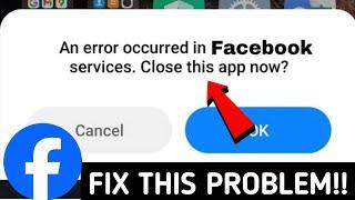 Fix An error occurred in facebook services close this app now || An error occurred in FB services
