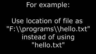 Solved: File Not Found Error in python