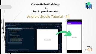 Create Hello World App & Run on Emulator II Android Studio Tutorial - #4