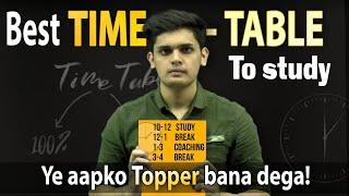 Best Time Table for Students| Secret of every Topper| 15 day challenge|