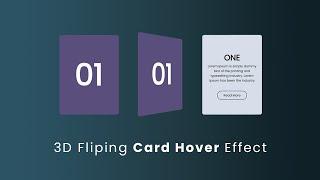 CSS 3D flip card effect  on hover only HTML & CSS