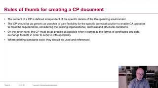 Charin Certificate Policy by Andreas Ziska from secunet during the PKI webinars 2020