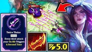Kaisa but every auto attack applies 10 on-hit effects