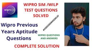 Infosys and Wipro Questions|Wipro Aptitude questions 2022|Fully solved wipro questions by trilokisir