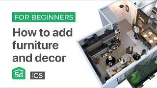 Add furniture and interior decor items on iPhone or iPad | Planner 5D