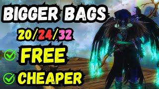 How to Get Bigger 20/24/32 SLOT BAGS (2024) | GW2 New Player Guide