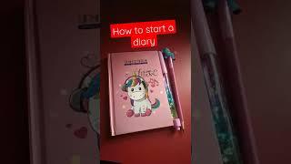 how to start a diary