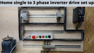 Single phase to 3 phase VFD drive home setup. (English)