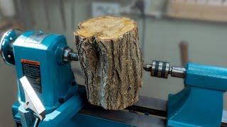 Woodturning - Oak Log Bowl