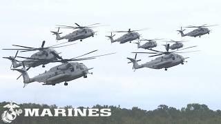 US Marine Corps. Groß angelegte Luftangriffsübung in North Carolina.