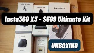 Insta360 X3 Action Camera - Ultimate Kit Unboxing for $599 USD/$799 CAD - DHL shipping