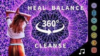 Hypnotic Mandala Energy Healing in 360°/VR  Open and Balance your Chakra System 🟠🟡🟢🟣️ [4K]