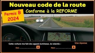 TEST Nouveau examen code de la route 2024 conforme à la nouvelle réforme  GRATUIT n°61