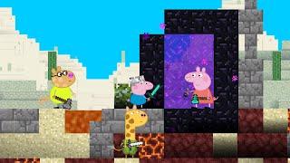 Speedrun Peppa VS 3 Hunters Part 2 Minecraft Animation Peppa pig Play Minecraft