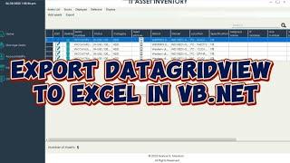 How to export Datagridview to Excel in VB.net