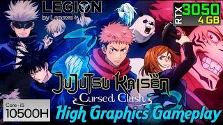 Jujutsu Kaisen: Cursed Clash - RTX 3050 4GB | i5-10500H | Lenovo Legion 5 | Gameplay | Benchmark