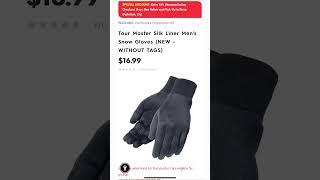 Motorhelmets Store Sale Tour Master Silk Liner & Mid-Tex Men's Snow Gloves #shortsyoutube #discount