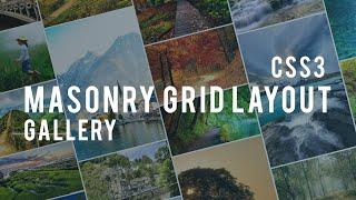 Masonry Grid Gallery | CSS 3 Masonry Grid Layout Gallery With Zoom In Hover Effect | HTML 5 & CSS 3