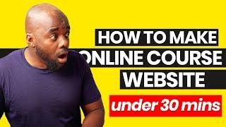 How to make an online course website with WordPress - Under 30 minutes