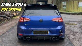 STAGE 3 GOLF R GOES MAD ON COUNTRY ROADS! *VERY FAST*