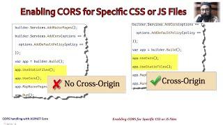 Enabling CORS for Specific CSS or JS Files | CORS with ASPNET Core