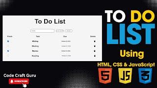 To-Do List App using HTML, CSS & JavaScript – Step-by-Step Tutorial