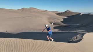 Words longest Sand Dune Decent on Skis!