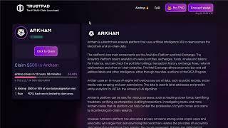 BEST CRYPTO AIRDROP TOKEN 2023 | ARKHAM TOKEN CLAIM 500 $