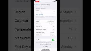 How to change edit language & region in settings on iPhone. #shorts #tutorial #language #iphone #sub