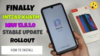 Finally  Miui 12.5.1.0 Stable Update Ft. Redmi Note 7/7S With Some New Features