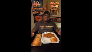 Experiencing DJ's Snack Shack's Delicacies: Catfish Poboy & Crawfish Etouffee